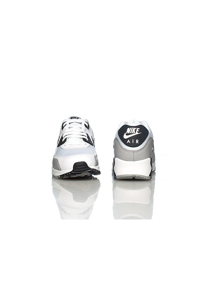 Nike Air Max 90 537384-110 Cuir Blanc Chaussure Running Hommes ...