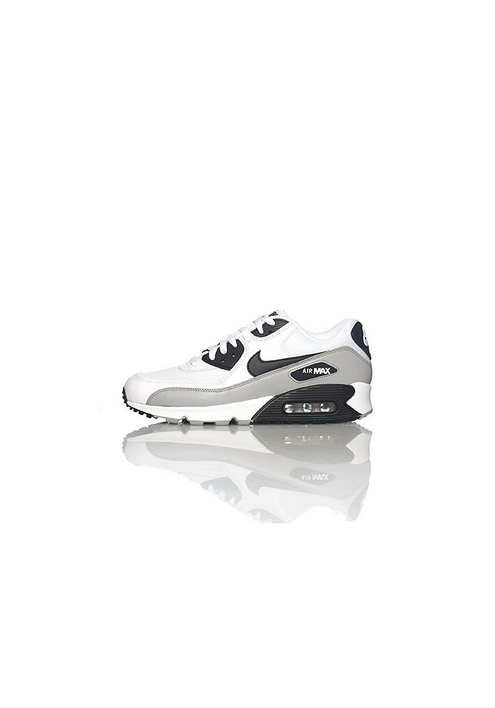 Nike Air Max 90 537384-110 Cuir Blanc Chaussure Running Hommes