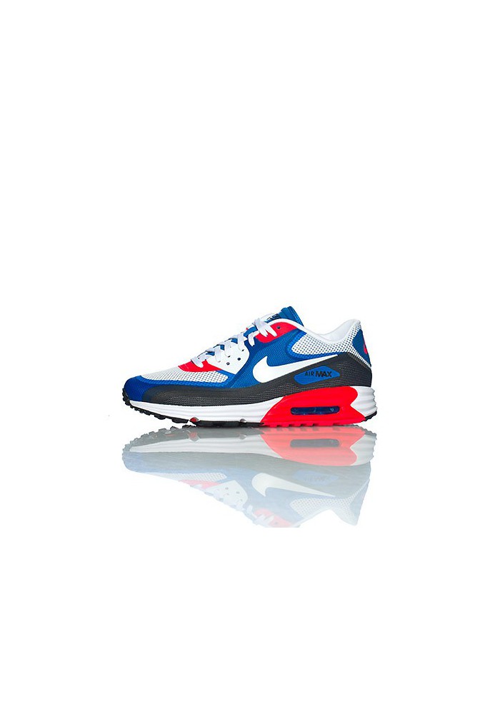 Nike Air Max 90 Lunar C 3.0 631744-004 Bleu / Rouge Chaussure Running Hommes